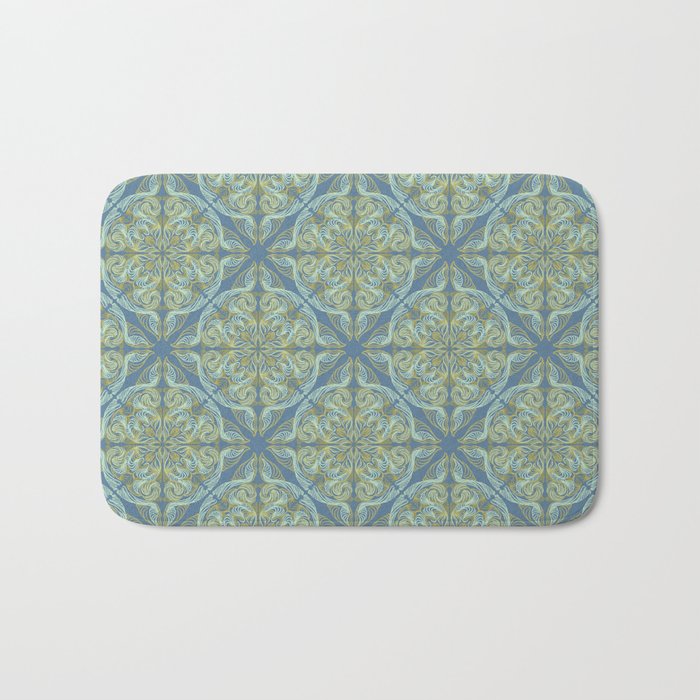 AT Pattern 2 green Bath Mat Gallery Image 1