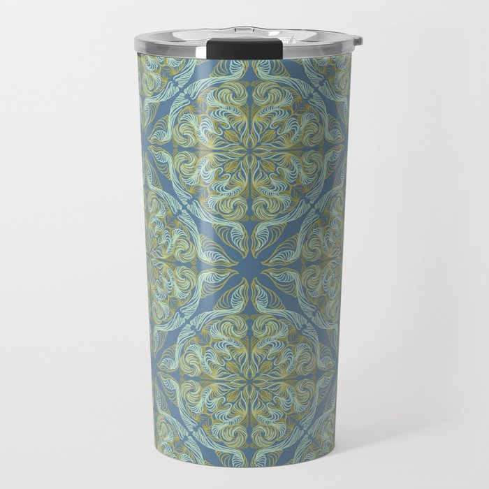 AT Pattern 2 green Travel Mug Gallery Image 1