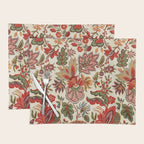 Merry Christmas Vintage Floral Vector Pattern Placemat Gallery Image 1