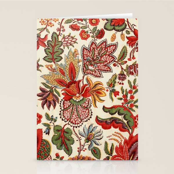 Merry Christmas Vintage Floral Vector Pattern Stationery Card Gallery Image 1