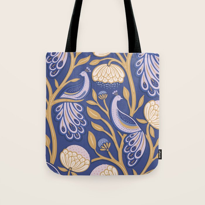 Peacock Dreams - Amethyst Tote Bag Gallery Image 1