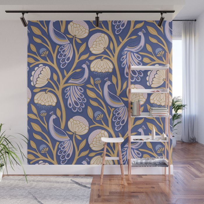 Peacock Dreams - Amethyst Wall Mural Gallery Image 1