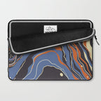 Retro marble in blue Laptop Sleeve Gallery Image 2