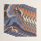 Retro marble in blue Wrapping Paper Gallery Image 3