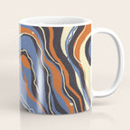 Retro marble in blue Coffee Mug Gallery Image 1
