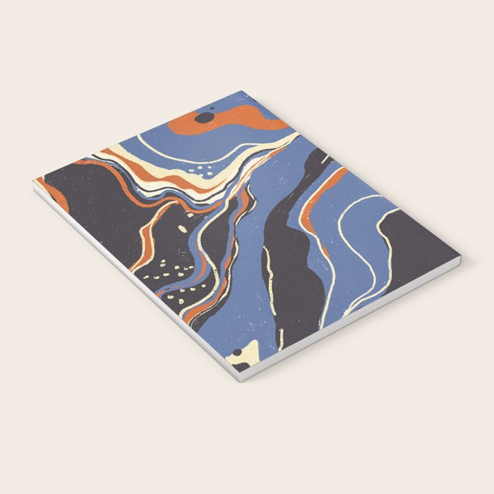 Retro marble in blue Notebook Gallery Image 3