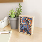 Retro marble in blue Mini Art Print Gallery Image 2