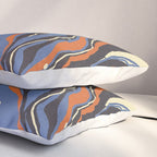 Retro marble in blue Pillow Sham Gallery Image 3
