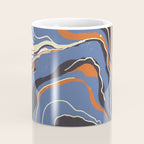 Retro marble in blue Coffee Mug Gallery Image 4