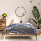 Retro marble in blue Comforter Gallery Image 3
