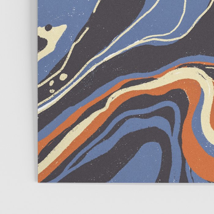 Retro marble in blue Poster Gallery Image 3
