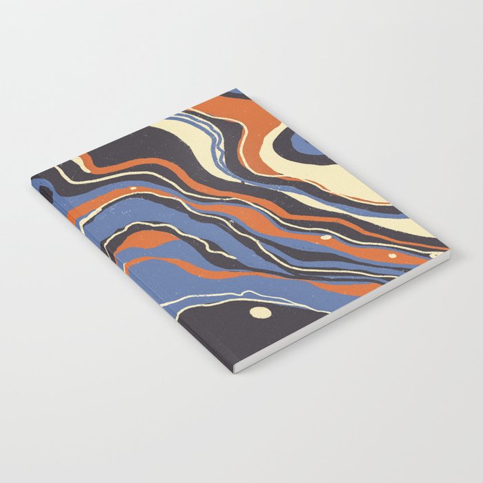 Retro marble in blue Notebook Gallery Image 1