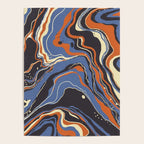 Retro marble in blue Poster Gallery Image 4