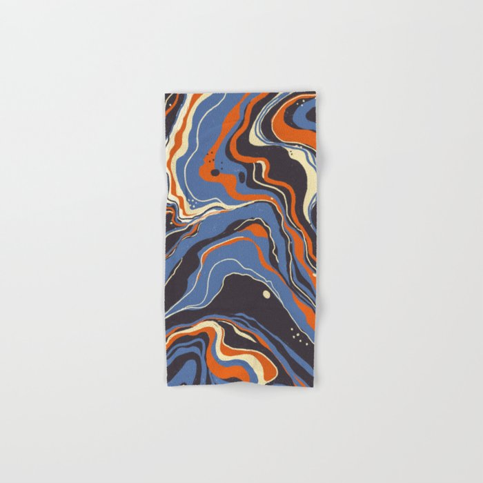 Retro marble in blue Towels Gallery Image 1