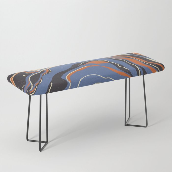 Retro marble in blue Bench Gallery Image 1