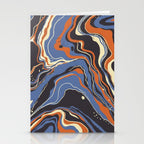 Retro marble in blue Stationery Card Gallery Image 2