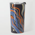 Retro marble in blue Travel Mug Gallery Image 2
