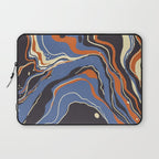 Retro marble in blue Laptop Sleeve Gallery Image 1
