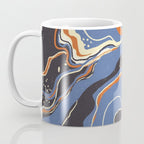 Retro marble in blue Coffee Mug Gallery Image 3