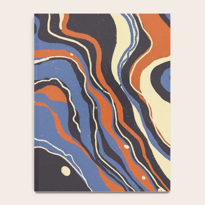 Retro marble in blue Notebook Gallery Image 4