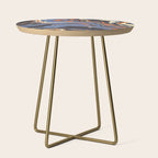 Retro marble in blue Side Table Gallery Image 1