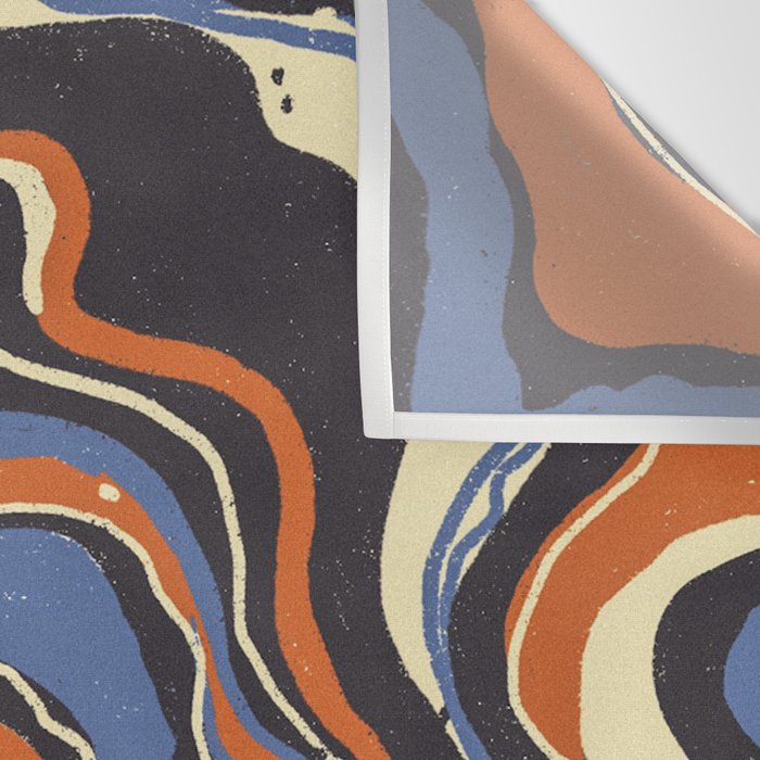 Retro marble in blue Wall Tapestry Gallery Image 3