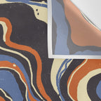Retro marble in blue Wall Tapestry Gallery Image 3
