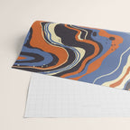 Retro marble in blue Wrapping Paper Gallery Image 2