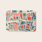 paris map blue Bath Mat Gallery Image 1