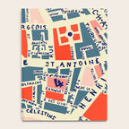 paris map blue Notebook Gallery Image 4