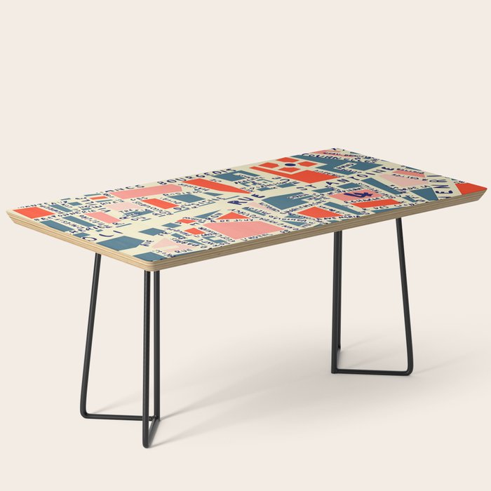paris map blue Coffee Table Gallery Image 1