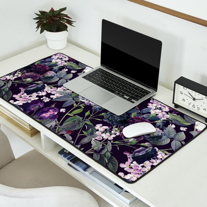 Rose Garden - Night II Desk Mat Gallery Image 2