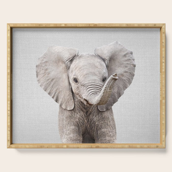 Baby Elephant - Colorful Serving Tray Gallery Image 1