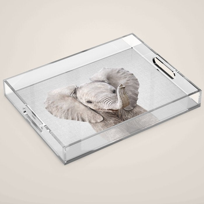 Baby Elephant - Colorful Acrylic Tray Gallery Image 1