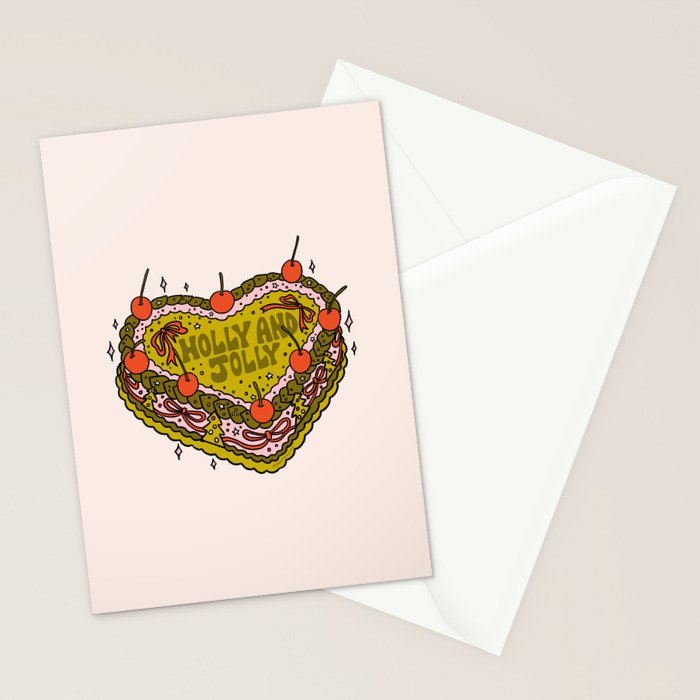 Holly Jolly Cake Stationery Card Gallery Image 2