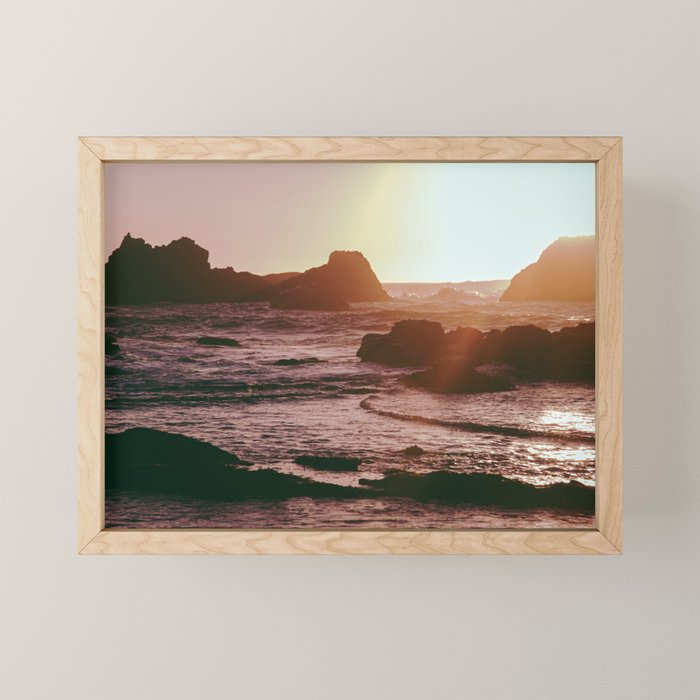 Rocky Sun-Kissed Tides Mini Art Print Gallery Image 1