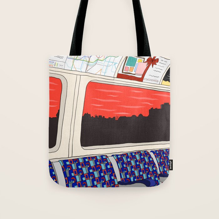View from London Train Line Tote Bag Gallery Image 1