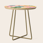 Retro Flower - Big Daisy Cream background Side Table Gallery Image 1