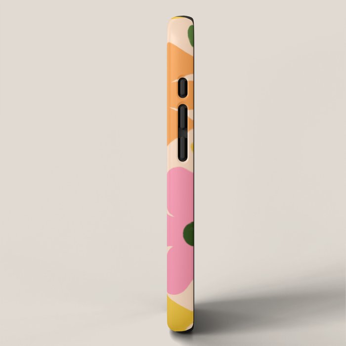 Retro Flower - Big Daisy Cream background iPhone Case Gallery Image 2