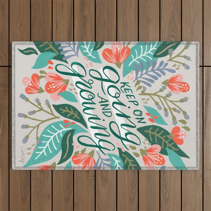 "Keep on Going and Growing" inspired by Eliza Blank, The Sill Outdoor Rug Gallery Image 1