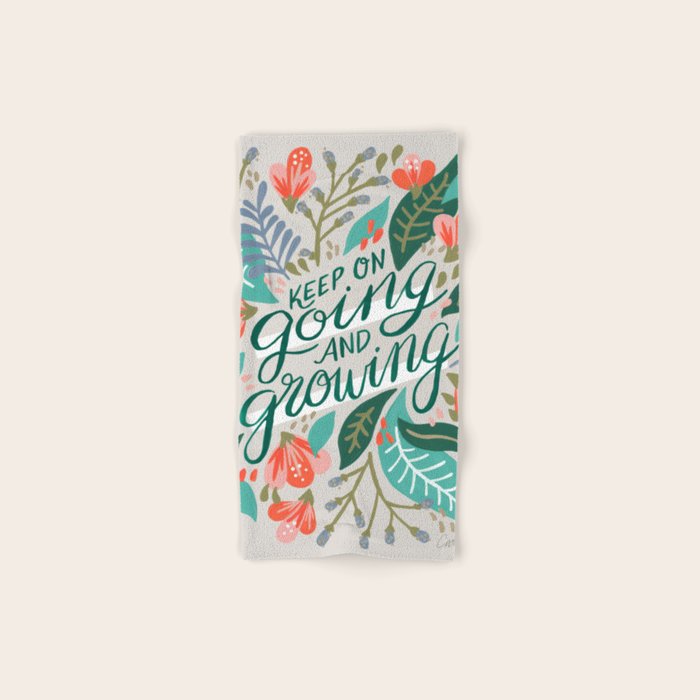"Keep on Going and Growing" inspired by Eliza Blank, The Sill Bath Towel Gallery Image 1