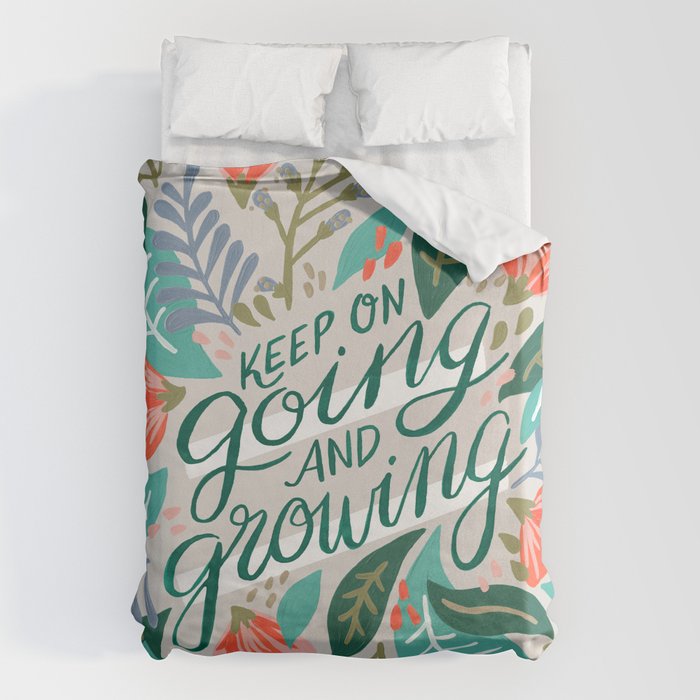 "Keep on Going and Growing" inspired by Eliza Blank, The Sill Duvet Cover Gallery Image 6
