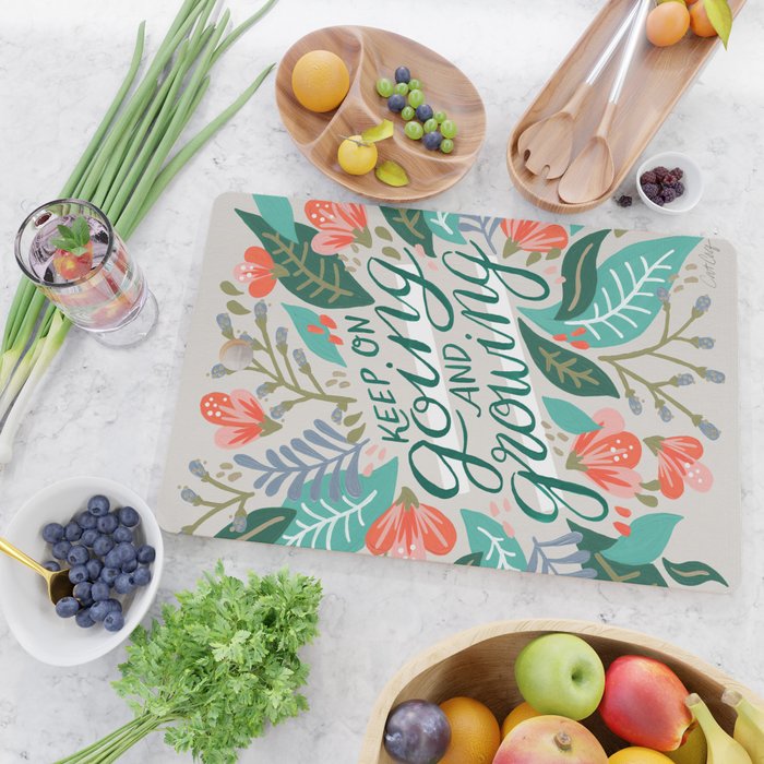"Keep on Going and Growing" inspired by Eliza Blank, The Sill Cutting Board Gallery Image 2