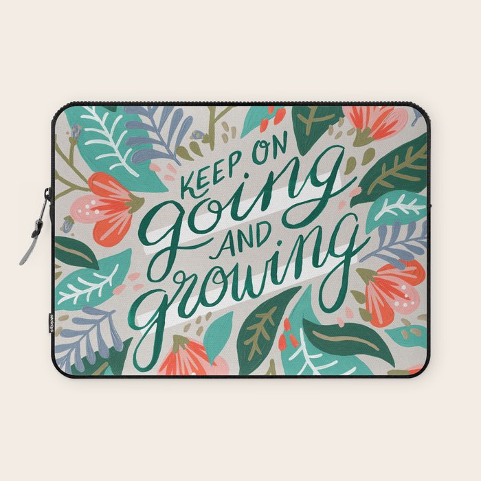 "Keep on Going and Growing" inspired by Eliza Blank, The Sill Laptop Sleeve Gallery Image 1