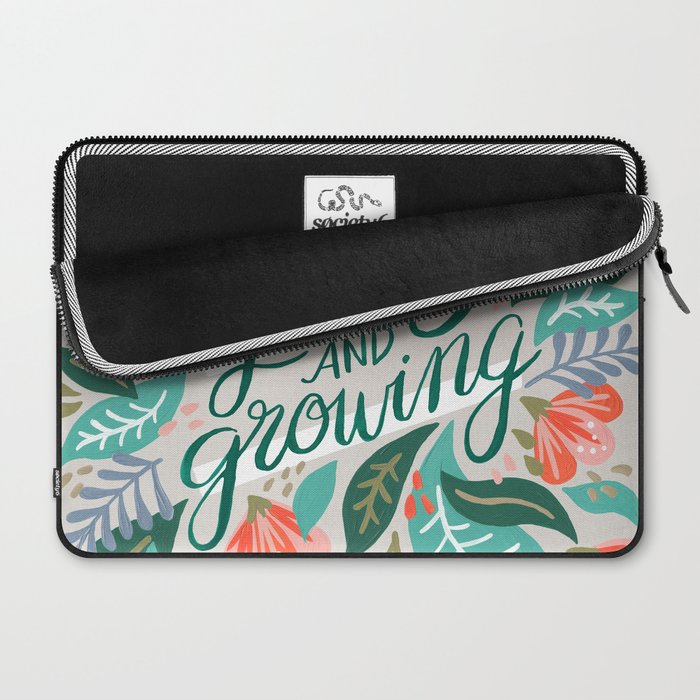 "Keep on Going and Growing" inspired by Eliza Blank, The Sill Laptop Sleeve Gallery Image 2