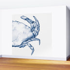 Coastal Crab in Watercolor, Navy Blue (Right Half in Set) Wall Mural Gallery Image 2