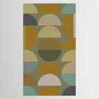 mid century geometric abstract green Tablecloth Gallery Image 2
