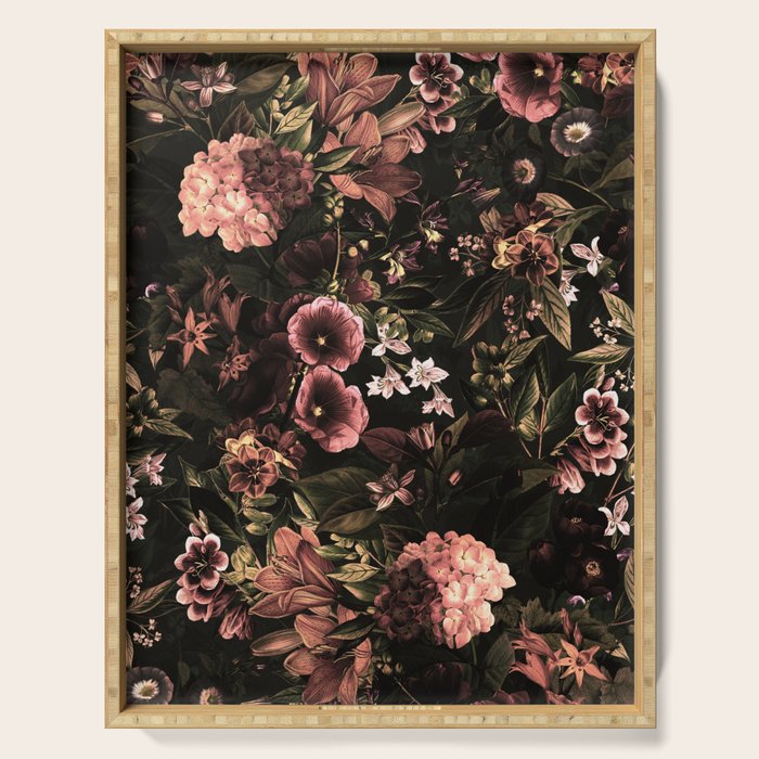 Autumn Winter Flowers VIII Serving Tray Gallery Image 1