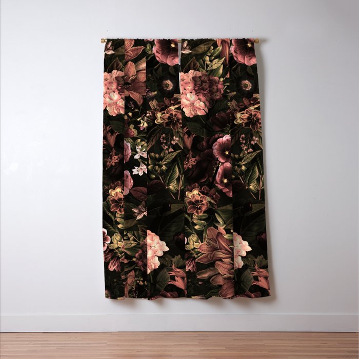 Autumn Winter Flowers VIII Window Curtain Gallery Image 3