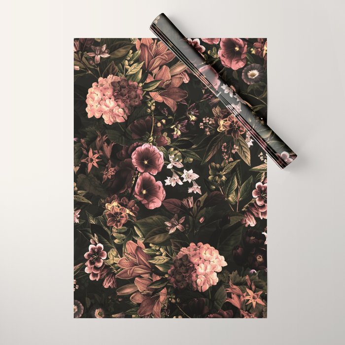 Autumn Winter Flowers VIII Wrapping Paper Gallery Image 1